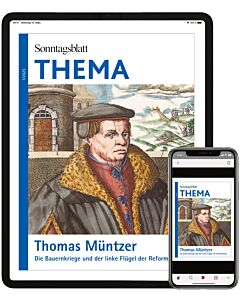 Abbildung THEMA Thomas Müntzer digital auf Tablet und Smartphone